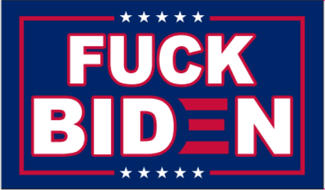 Fuck Biden Blue 3'X5' Flag ROUGH TEX® 100D