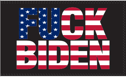 Fuck Biden USA American Black 3'X5' Flag ROUGH TEX® 100D