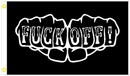 Fuck Off Black 3'X5' Flag Rough Tex® 100D