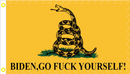 Biden Go Fuck Yourself 3x5 Gadsden Russian War Ship 100D Rough Tex