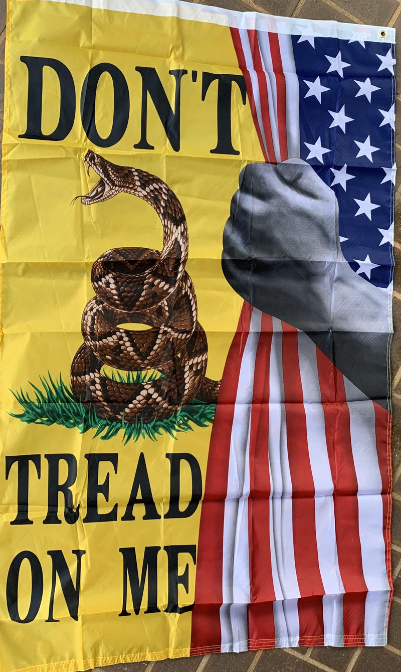 3'x5' 68D Rough Tex Nylon Gadsden USA Heritage Reveal Flag