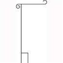 Garden Flag Pole Stand Black Iron
