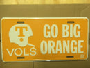 UNIVERSITY OF TENNESSEE GO BIG ORANGE VOLS LICENSE PLATE