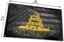 Gadsden Gold Resistance Dont Tread On Me 3'X5' Flag ROUGH TEX® 100D American Blackout