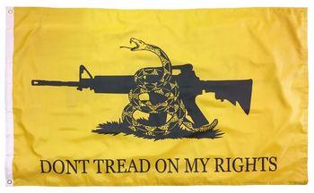DON'T TREAD ON RIGHTS GADSDEN POLYESTER 3X5 FLAG