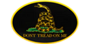 Gadsden Don't Tread On Me Black Oval Bumper Sticker