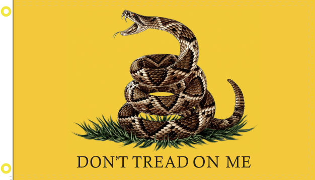 Gadsden (Live Rattle Snake) 3'X5' Flag ROUGH TEX® 68D DBL Sided