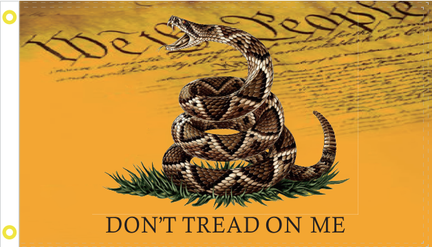 Don't Tread On Me We the People Flag 3'x5' 68D Gadsden Live