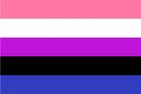 Gender Fluid Pride 4"x6" Desk Stick Flag Rough Tex® 68D