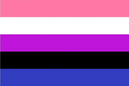 Gender Fluid Pride 4"x6" Desk Stick Flag Rough Tex® 68D