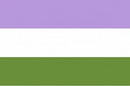 Gender Queer Pride 4"x6" Desk Stick Flag Rough Tex® 68D