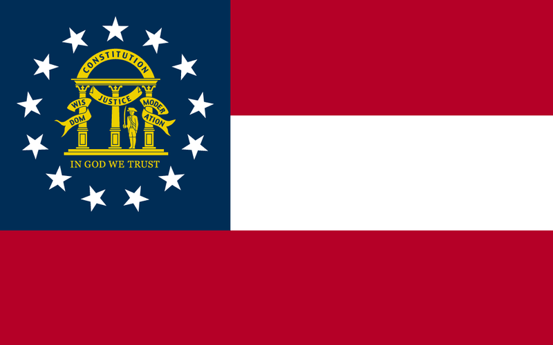 GEORGIA STATE FLAG 5X8 FEET GOVERNMENT RATE NYLON