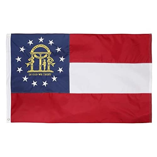 Georgia 2'x3' Embroidered Flag ROUGH TEX® 600D Cotton