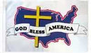 God Bless America Christian USA 3'X5' Flag ROUGH TEX® 68D