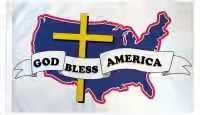 God Bless America Christian USA 3'X5' Flag ROUGH TEX® 68D