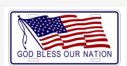 God Bless Our Nation Embossed License Plate