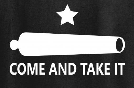 Gonzales Come and Take It Black 12"x18" Double Sided Flag With Grommets ROUGH TEX® 100D