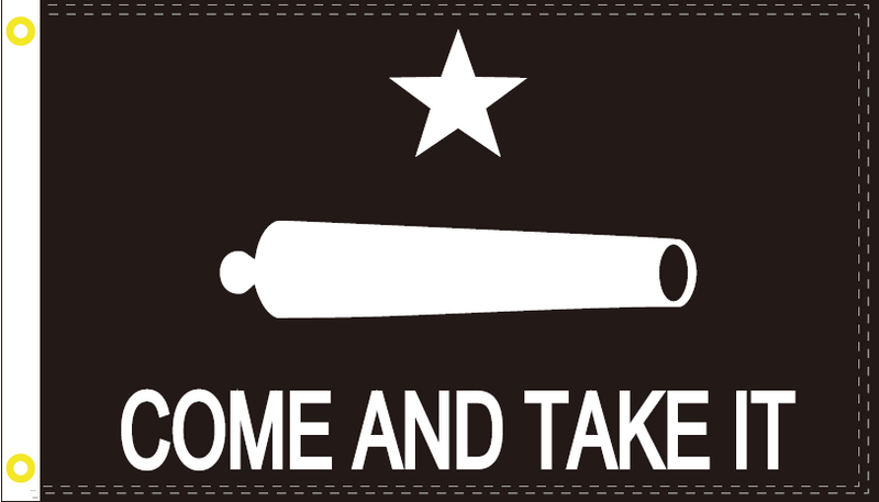 Gonzales Black Tactical Come And Take It 12"x18" Double Sided Flag With Grommets ROUGH TEX® 100D