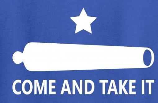 Gonzales Come and Take It Blue 3'X5' Flag Rough Tex® 100D
