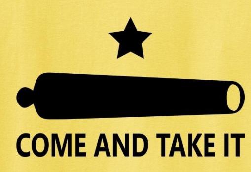 Gonzales Come and Take It Buff 3'X5' Flag Rough Tex® 100D