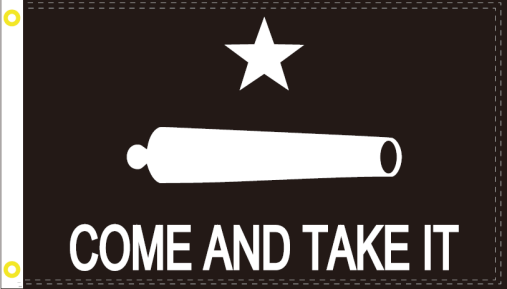 Gonzales Come and Take It Black Tactical 3'x5' Flag ROUGH TEX® 68D Nylon