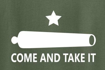 Gonzales Come and Take It Olive 3'X5' Flag ROUGH TEX® 100D Texas