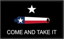 Black Texas Gonzales Come and Take It 4'x6' Flag Rough Tex® 100D