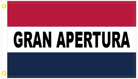 Gran Apertura 3'X5' Flag ROUGH TEX® 100D