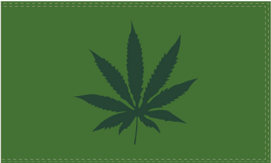Green Leaf 3'X5' Flag ROUGH TEX® 100D Cannabis