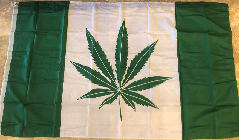 Green Leaf (Cannabis ) 3'x5' 100D Flag Rough Tex ® Pot National