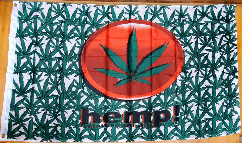 Hemp Leaf (Cannabis ) 3'x5' 100D Flag Rough Tex ® cannabis flags