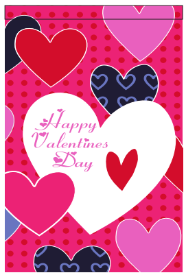 Happy Valentines Day 28"x40" House Flag ROUGH TEX® 100D