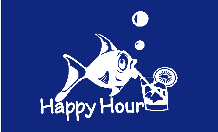Happy Hour 3'x5' Flag Nylon ROUGH TEX® 68D Nautical Boating Fish