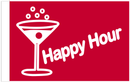 Happy Hour Red 12"x18" Double Sided Flag With Grommets ROUGH TEX® 100D
