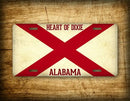 Alabama Vintage Embossed License Plate