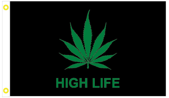 High Life Blackout 3'X5' Flag ROUGH TEX® 100D