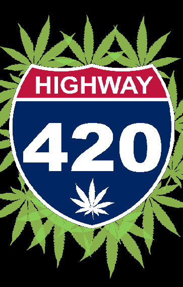 Highway 420 Banner 3'x5' Nylon Flag With Sleeve And Grommets ROUGH TEX® 150D