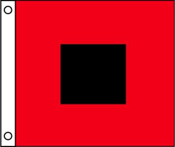 3'x3' ROUGH TEX 100D HURRICANE WARNING FLAG