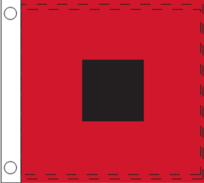 Hurricane Warning 3'X3' Flag ROUGH TEX® 100D