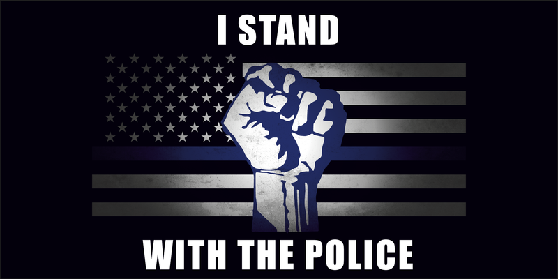 I Stand With The Police Fist Bumper Sticker
