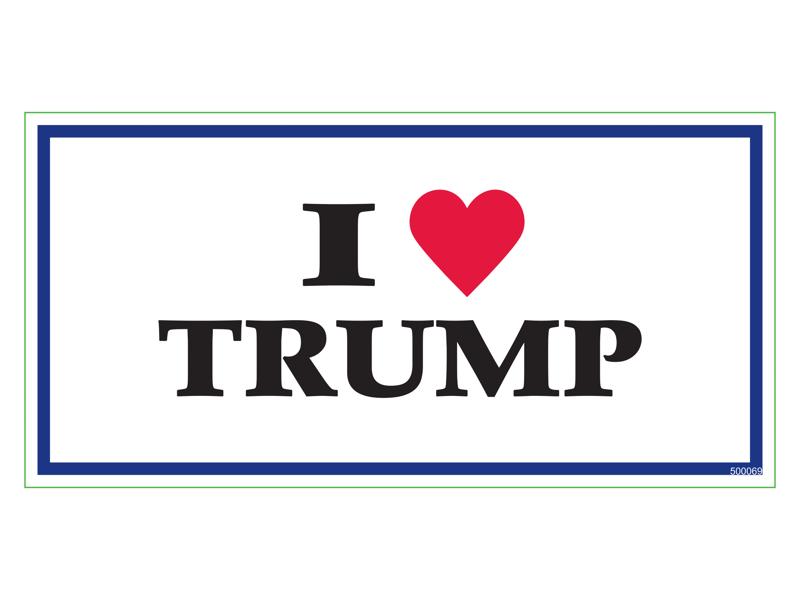 I Heart Trump Bumper Sticker Made in USA