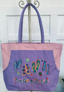 Outer Banks North Carolina Pink and Purple Large Beach Bag