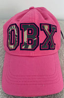 OBX Outer Banks North Carolina Pink Tree Camo Embroidered Cap