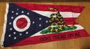 OHIO 3X5 FEET 600D 2PLY ROUGH TEX GADSDEN DONT TREAD ON ME EMBROIDERED FLAG