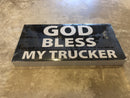 God Bless My Trucker Bumper Sticker
