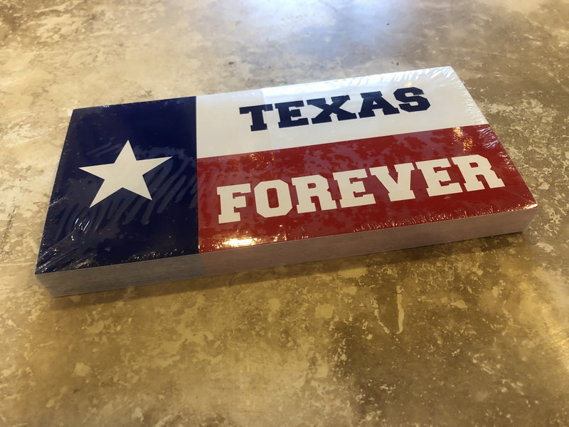 TEXAS FOREVER OFFICIAL BUMPER STICKER PACK OF 50 BUMPER STICKERS MADE IN USA WHOLESALE BY THE PACK OF 50!
