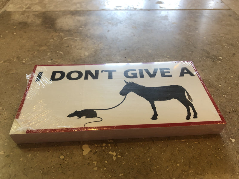 I DON'T GIVE A RATS ASS OFFICIAL BUMPER STICKER PACK OF 50 BUMPER STICKERS MADE IN USA WHOLESALE BY THE PACK OF 50!