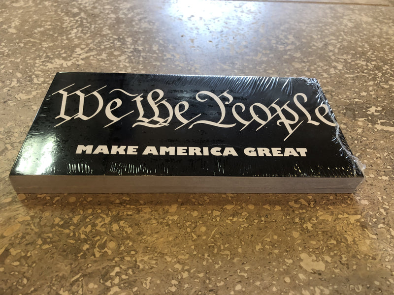 WE THE PEOPLE MAKE AMERICA GREAT OFFICIAL BUMPER STICKER PACK OF 50 BUMPER STICKERS MADE IN USA WHOLESALE BY THE PACK OF 50!