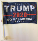 Trump No Mas Mierda No More Bullshit Double Sided Car Flag - 12''x18'' Knit