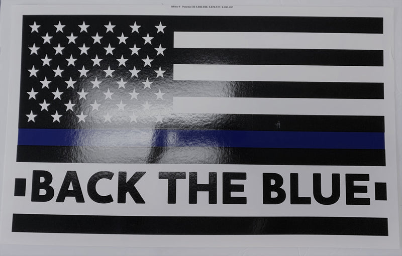 POLICE BACK THE BLUE DOUBLE SIDED YARD SIGN 14.5"X 23"